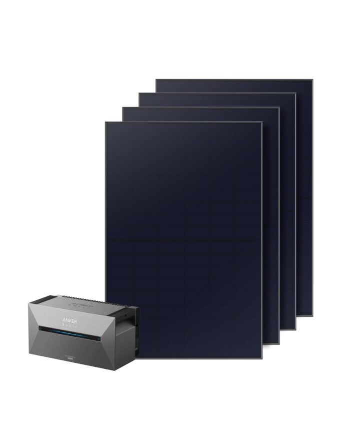 Anker SOLIX 2 Pro, Balkonkraftwerk mit Speicher (1600Wh), Solarbank 2 Pro (4 MPPT), 2400W Solareingang, bis zu 4 Solarmodule, bis zu 9,6 kWh Kapazität, 6000 Zyklen, Plug & Play, 0% VAT