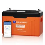 ECO-WORTHY 12V 100Ah LiFePO4 Bluetooth mit 12/24V 20A Ladegeräte,Lithiumbatterie 12V 100AH mit BMS Low Temperature Schutz für Wohnmobil,Boot,Wohnwagen