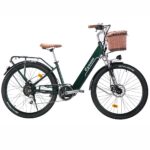 cysum Cityrun E-Bike für Damen, 26 Zoll (66 cm), E-Bike, E-Bike, E-Bike, Stadtfahrrad für Erwachsene, Motor 250 W, 25 km/h, Lithium-Akku 36 V, 360 WH, Reichweite 80 km