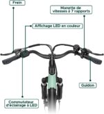 HillMiles MileCity1 26" E-Bike für Erwachsene, 7 Gang Elektrofahrrad mit Austauschbarem 36V 13Ah Akku, 25 km/h und 80–100km Reichweite E-Bike für Städtische Pendler, IP65 Wasserdicht
