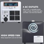 Tragbare Powerstation 1000W/666Wh, Mashine Tragbare Wiederaufladbare Generator Backup Batteriepack für Camping, Wohnmobile, Drohnen, Erste Hilfe und Außenbeleuchtung, mit 4 AC Anschlüssen