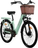 cysum X-City Elektrofahrrad für Erwachsene, 26 Zoll City Elektrofahrrad Damen Herren Lithium-Akku 48V 10,4Ah Motor 250W 25km/h Urban Switing
