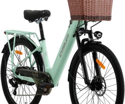 cysum X-City Elektrofahrrad für Erwachsene, 26 Zoll City Elektrofahrrad Damen Herren Lithium-Akku 48V 10,4Ah Motor 250W 25km/h Urban Switing