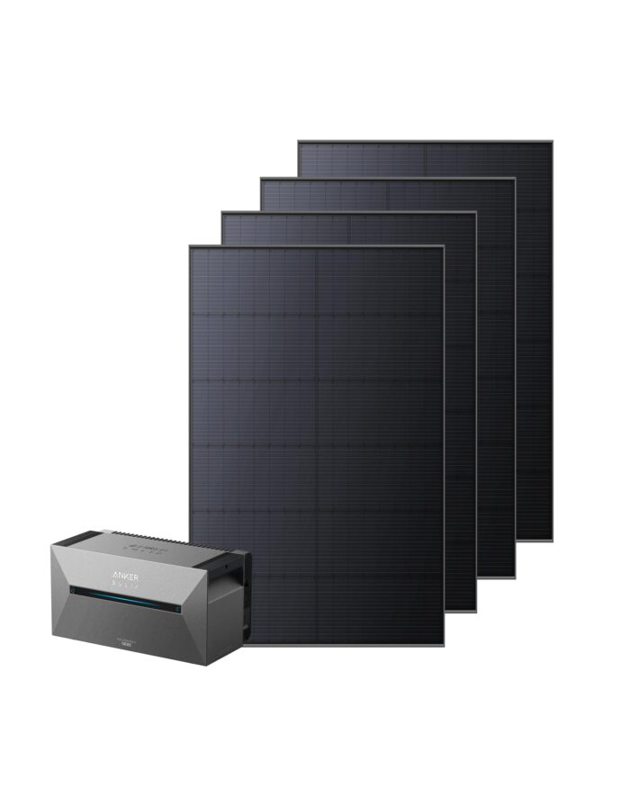 Anker SOLIX 2 Pro, Balkonkraftwerk mit Speicher (1600Wh), Solarbank 2 Pro (4 MPPT), 2400W Solareingang, bis zu 4 Solarmodule, bis zu 9,6 kWh Kapazität, 6000 Zyklen, Plug & Play, 0% VAT