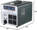 Tragbare Powerstation 1000W/666Wh, Mashine Tragbare Wiederaufladbare Generator Backup Batteriepack für Camping, Wohnmobile, Drohnen, Erste Hilfe und Außenbeleuchtung, mit 4 AC Anschlüssen