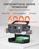 Jackery Explorer 500 V2 Tragbare Powerstation, 512Wh Solargenerator 230V/500W (Spitze 1000W) mit Schnellladung, LiFePO4 Akku 6000 Zyklen, Solargenerator für Camping, Wohnmobil, Notfälle, Reisen