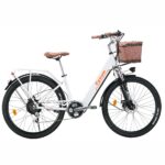 cysum Cityrun E-Bike für Damen, 26 Zoll (66 cm), E-Bike, E-Bike, E-Bike, Stadtfahrrad für Erwachsene, Motor 250 W, 25 km/h, Lithium-Akku 36 V, 360 WH, Reichweite 80 km