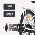 cysum X-City Elektrofahrrad für Erwachsene, 26 Zoll City Elektrofahrrad Damen Herren Lithium-Akku 48V 10,4Ah Motor 250W 25km/h Urban Switing