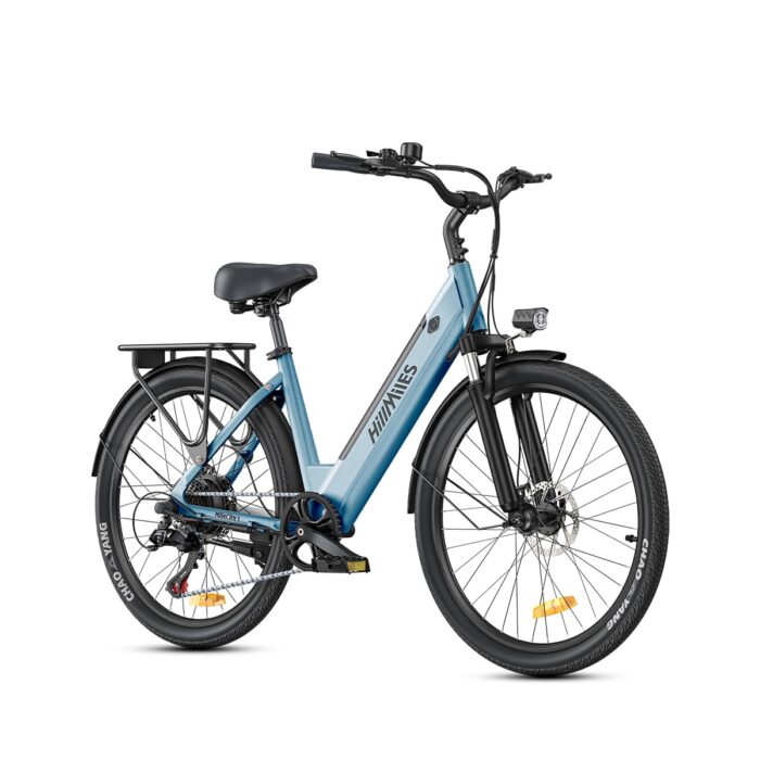 HillMiles MileCity1 26" E-Bike für Erwachsene, 7 Gang Elektrofahrrad mit Austauschbarem 36V 13Ah Akku, 25 km/h und 80–100km Reichweite E-Bike für Städtische Pendler, IP65 Wasserdicht