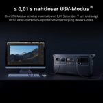 DJI Power 1000 V2 Tragbare Powerstation 1024Wh, 2600W Power Station Solar, LiFePO4 Akku, Kompakte Größe, Schnellladung in 37 Min. von 0% auf 80%, Elektrischer Generator für Camping/Zuhause/Wohnmobile