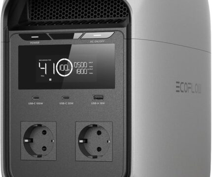 EF ECOFLOW DELTA 3 Classic Tragbare Powerstation 1 024 Wh LiFePO4-Batterie, 1 800 W AC (3 600 W Spitze), 100 W USB-C, 1-Stunden-Schnellladung. Solargenerator für Camping, Wohnmobil & Notstrom zu Hause