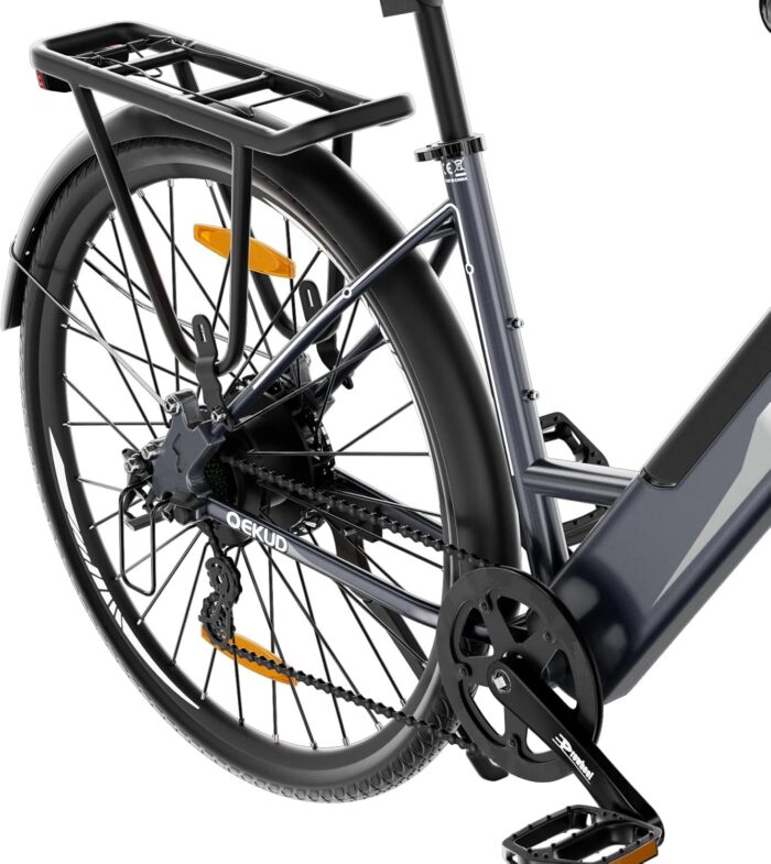 26M208 Elektrofahrrad Damen Herren,26Zoll Elektrofahrrad Trekkingrad e-City Fahrrad mit 36V 12,5Ah Li-Ion Akku, Reichweite bis zu 100KM im Hybridmodus, 250W Motor, EU-konform, mit App