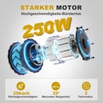 HITWAY E Bike 26X3.0 City Elektrofahrrad Pedelec, 250W City Cruiser E-Bike, 48V 18Ah austauschbarer Akku, max. Reichweite 55–80 km, 7 Gänge, Pendler-Elektrofahrrad für Erwachsene