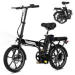 EVERCROSS Elektrofahrrad für Erwachsene, 250W E Bike,16''x 2.0/20" x 4.0 Fette Reifen, bis zu 25KM/H & 60-100km Reichweite,36V/48V Abnehmbare Batterie, Berg Schnee Elektro Offroad Fahrrad