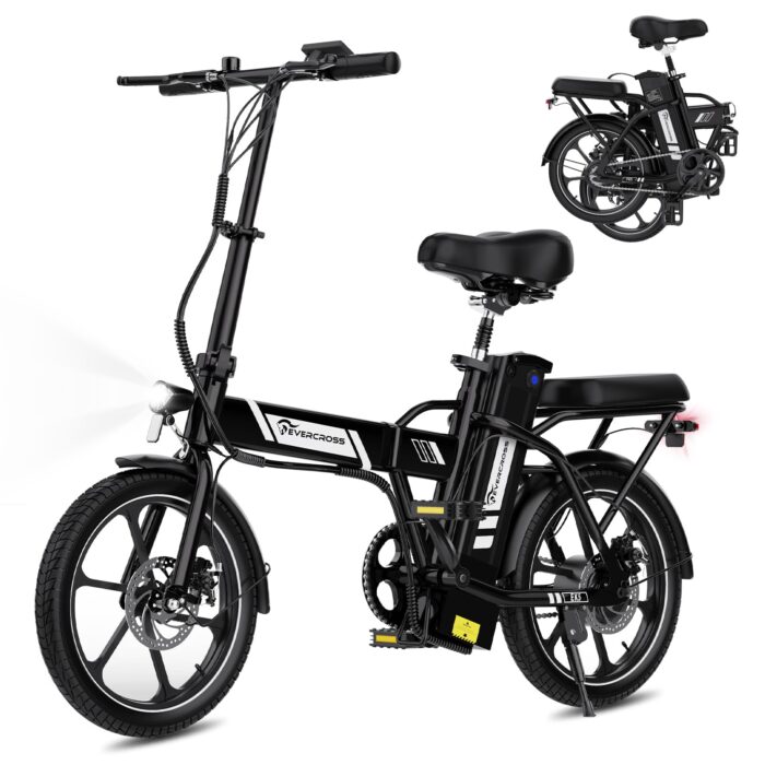 EVERCROSS Elektrofahrrad für Erwachsene, 250W E Bike,16''x 2.0/20" x 4.0 Fette Reifen, bis zu 25KM/H & 60-100km Reichweite,36V/48V Abnehmbare Batterie, Berg Schnee Elektro Offroad Fahrrad