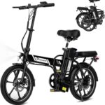EVERCROSS Elektrofahrrad für Erwachsene, 250W E Bike,16''x 2.0/20" x 4.0 Fette Reifen, bis zu 25KM/H & 60-100km Reichweite,36V/48V Abnehmbare Batterie, Berg Schnee Elektro Offroad Fahrrad