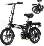 EVERCROSS Elektrofahrrad für Erwachsene, 250W E Bike,16''x 2.0/20" x 4.0 Fette Reifen, bis zu 25KM/H & 60-100km Reichweite,36V/48V Abnehmbare Batterie, Berg Schnee Elektro Offroad Fahrrad