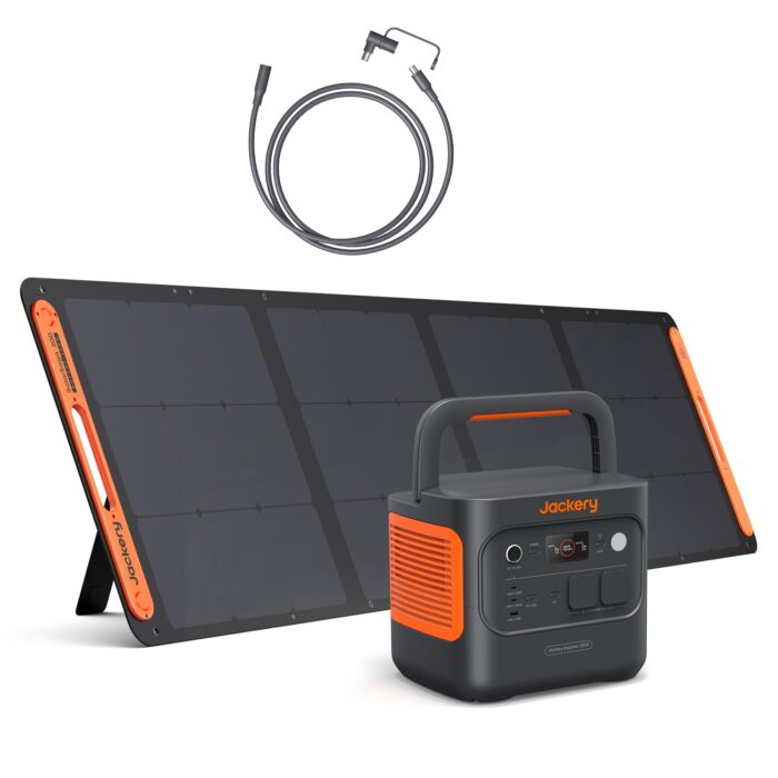 Jackery 2000 v2 Tragbare Powerstation mit 200W Solarpanel, 2042Wh Solargenerator mit 2200W Ausgang, LiFePO4 Batterie Schnellladung für Camping, Wohnmobil, Off-Grid