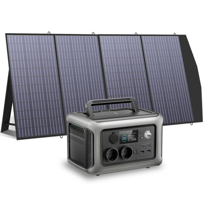ALLPOWERS R600 Tragbare Powerstation, 299Wh LiFePO4 Batterie mit 2x 600W (1200W Spitze) AC Ausgang Solargenerator, 0-100% Schnellladung in 1 Stunde für Garten Party Reise Camping Wohnmobil Notfall