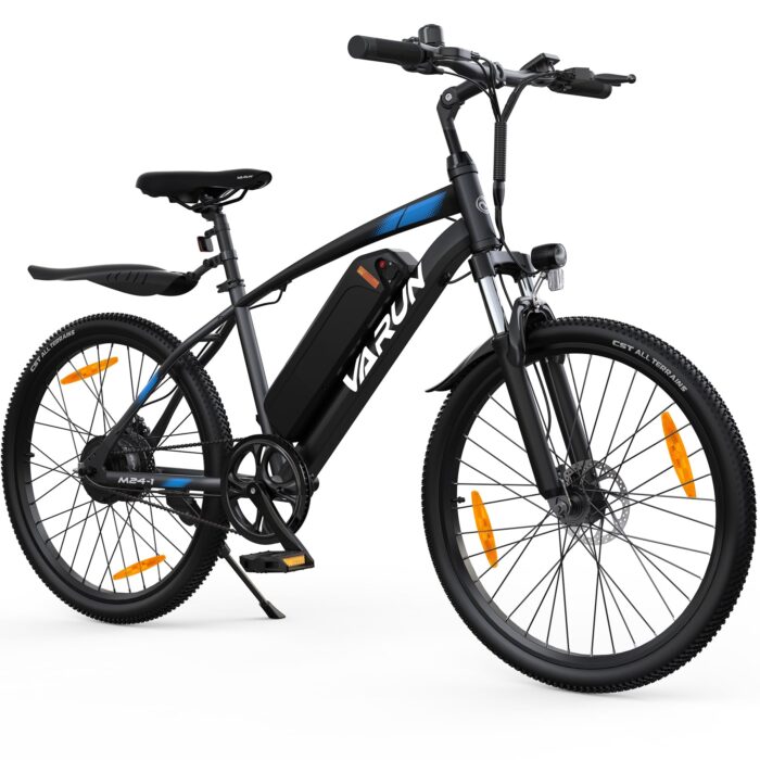 VARUN E Bike, 26/24 Zoll E-Mountainbike Herren Damen mit 48/36V Batterie, 21/1 Gang, Aluminium Rahmen, Reichweite 40-80KM, Ebike für Erwachsene und Jugendliche