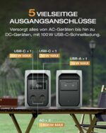 EF ECOFLOW DELTA 3 Classic Tragbare Powerstation 1 024 Wh LiFePO4-Batterie, 1 800 W AC (3 600 W Spitze), 100 W USB-C, 1-Stunden-Schnellladung. Solargenerator für Camping, Wohnmobil & Notstrom zu Hause