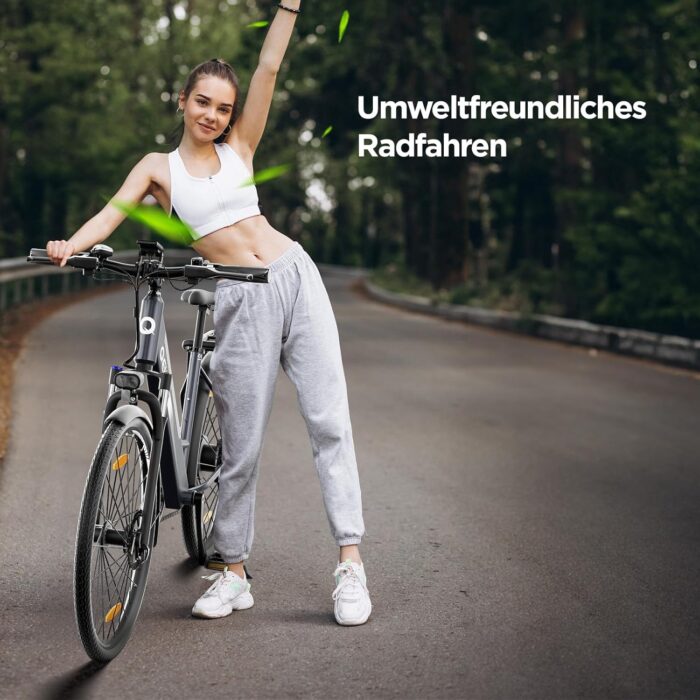 Elektrofahrrad, E-Bike Trekkingrad E-Cityrad, 36V 12,5Ah Li-Ion Akku Mountainbike Pendlerfahrrad, LCD-Display, Reichweite bis 100KM, EU-konform, mit APP