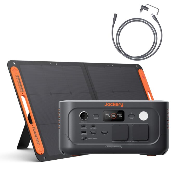Jackery Explorer 500 V2 Tragbare Powerstation, 512Wh Solargenerator 230V/500W (Spitze 1000W) mit Schnellladung, LiFePO4 Akku 6000 Zyklen, Solargenerator für Camping, Wohnmobil, Notfälle, Reisen