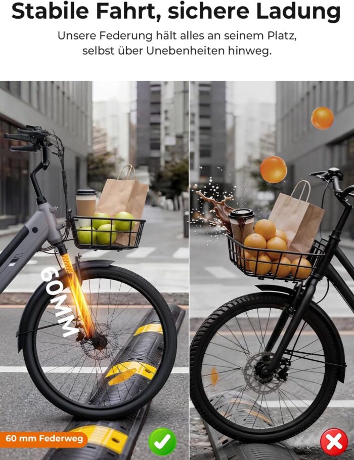 Touroll J1 ST 27,5" E Bike, Elektrofahrrad Trekkingrad E-Bike Herren Damen mit 561.6Wh Akku,100km Reichweite, 250W Motor, E-Fahrrad mit 7-Gang-Getriebe, Pedelec Citybike EBike für Erwachsene