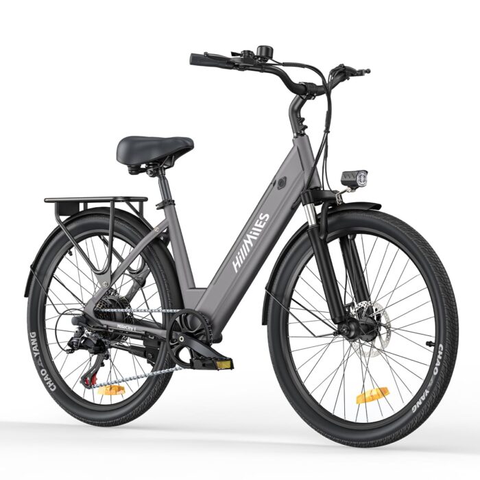 HillMiles MileCity1 26" E-Bike für Erwachsene, 7 Gang Elektrofahrrad mit Austauschbarem 36V 13Ah Akku, 25 km/h und 80–100km Reichweite E-Bike für Städtische Pendler, IP65 Wasserdicht
