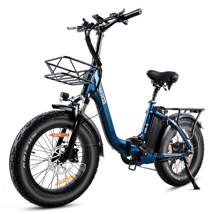 HANEVEAR Elektrofahrrad E Bike Klapprad mit 24Ah/48V Lithium-Akku | bis zu 140km, Fatbike Ebike mit Hydraulische Bremse, 250W 65Nm Heckmotor, Elektrofahrrad für Erwachsene