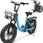 SAMEBIKE E-Bike Klapprad Elektrofahrrad mit 20 Zoll Fat Tire, 13Ah Lithium-Akku für Lange Reichweite bis 120KM, 7-Gang-All-Terrain Ebike Herren für MTB, Strand & Schnee