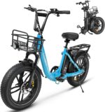 SAMEBIKE E-Bike Klapprad Elektrofahrrad mit 20 Zoll Fat Tire, 13Ah Lithium-Akku für Lange Reichweite bis 120KM, 7-Gang-All-Terrain Ebike Herren für MTB, Strand & Schnee