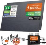 Solarway® 1000W Balkonkraftwerk 800W komplett Steckdose - neuester 800 Watt Wechselrichter - Solaranlage Komplettset - 500W bifaziale Solarmodule & Envertech & Zubehör