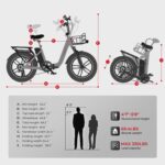 SAMEBIKE E-Bike Klapprad Elektrofahrrad mit 20 Zoll Fat Tire, 13Ah Lithium-Akku für Lange Reichweite bis 120KM, 7-Gang-All-Terrain Ebike Herren für MTB, Strand & Schnee