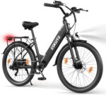 ESKUTE C100 Plus E-Bike, 26 Zoll Elektrofahrrad, E-Cityrad 250W HeckMotor, 36V 13Ah Wechselakku, bis zu 100km, LCD-Display, Tiefeinsteiger E-CityBike