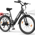 ESKUTE C100 Plus E-Bike, 26 Zoll Elektrofahrrad, E-Cityrad 250W HeckMotor, 36V 13Ah Wechselakku, bis zu 100km, LCD-Display, Tiefeinsteiger E-CityBike