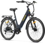 Eleglide T2 E Bike, 27,5" Trekkingrad E-Bike Herren Damen mit Hydraulische Scheibenbremsen, 36V 13Ah Akku,100km Reichweite, Elektrofahrrad mit 7-Gang-Getriebe, Pedelec Citybike EBike für Erwachsene