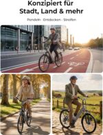 Touroll J1 ST 27,5" E Bike, Elektrofahrrad Trekkingrad E-Bike Herren Damen mit 561.6Wh Akku,100km Reichweite, 250W Motor, E-Fahrrad mit 7-Gang-Getriebe, Pedelec Citybike EBike für Erwachsene