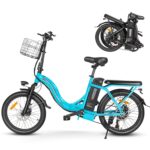 SAEMBIKE Elektrofahrrad Für Erwachsene, 250W Klappbares Elektrofahrrad Mit 36V 13AH Abnehmbarem Akku, Geschwindigkeit 25KM/H und Reichweite 110KM, 20„* 2.35“ Fetter Reifen E-Bikes Für Stadtpendler