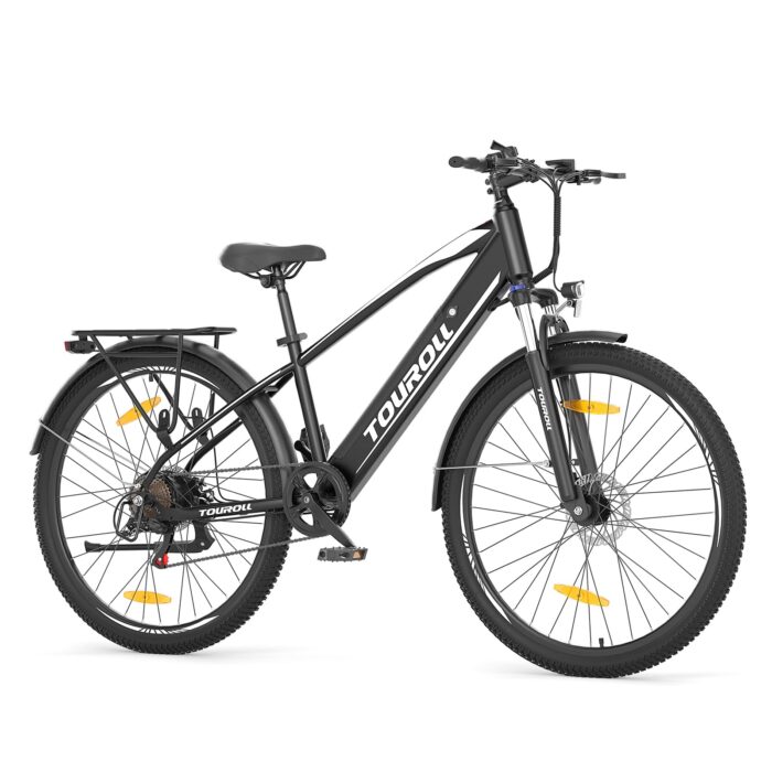 Touroll J1 ST 27,5" E Bike, Elektrofahrrad Trekkingrad E-Bike Herren Damen mit 561.6Wh Akku,100km Reichweite, 250W Motor, E-Fahrrad mit 7-Gang-Getriebe, Pedelec Citybike EBike für Erwachsene