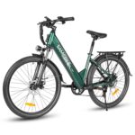 SAMEBIKE 26 Zoll E-Bike Herren Damen mit 250W Motor, 36V 540Wh Akku, Elektrofahrräder E-Fahrrad mit 7-Gang-Getriebe, LCD-Display, Pedelec Citybike EBike, Grün