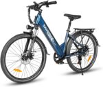 SAMEBIKE 26 Zoll E-Bike Herren Damen mit 250W Motor, 36V 540Wh Akku, Elektrofahrräder E-Fahrrad mit 7-Gang-Getriebe, LCD-Display, Pedelec Citybike EBike, Grün