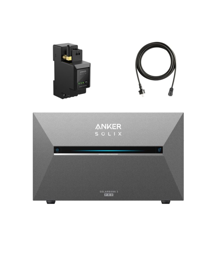 Anker SOLIX Solarbank 3 E2700 Pro, Balkonkraftwerk mit Speicher, 4 MPPTs (3600W), bis zu 16kWh Kapazität, 1200W bidirektional, Anker Intelligence, Plug&Play (ohne Verlängerungskabel für Solarpanels)
