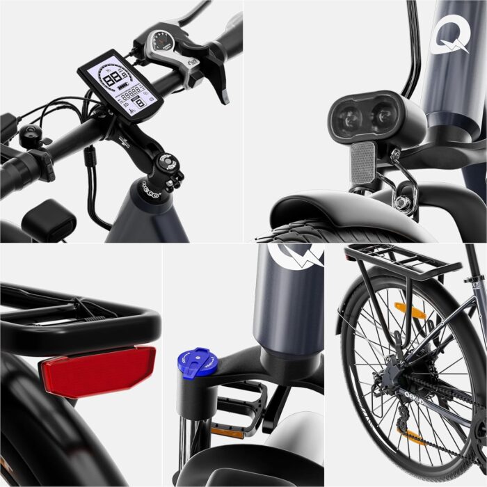 Elektrofahrrad, E-Bike Trekkingrad E-Cityrad, 36V 12,5Ah Li-Ion Akku Mountainbike Pendlerfahrrad, LCD-Display, Reichweite bis 100KM, EU-konform, mit APP