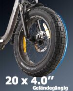 HANEVEAR Elektrofahrrad E Bike Klapprad mit 24Ah/48V Lithium-Akku | bis zu 140km, Fatbike Ebike mit Hydraulische Bremse, 250W 65Nm Heckmotor, Elektrofahrrad für Erwachsene