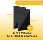 VALE Balkonkraftwerk Bifazial 900 Wp Full Black - EcoFlow Stream Wechselrichter 800 W - Hochwertiges Solarpanel Set - 5m AC-Kabel - inkl. App-Steuerung