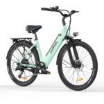 HillMiles MileCity1 26" E-Bike für Erwachsene, 7 Gang Elektrofahrrad mit Austauschbarem 36V 13Ah Akku, 25 km/h und 80–100km Reichweite E-Bike für Städtische Pendler, IP65 Wasserdicht