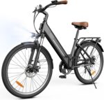 Finbike E Bike für Erwachsene 250W, 26 Zoll CityBike, Elektrofahrrad mit 55 Miles PAS Reichweite, 25 km/h Electric Bike für Herren und Damen,7 Gang Schaltung, Stoßdämpfung