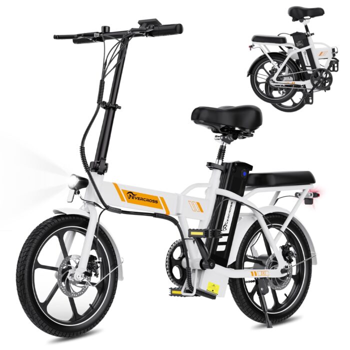 EVERCROSS Elektrofahrrad für Erwachsene, 250W E Bike,16''x 2.0/20" x 4.0 Fette Reifen, bis zu 25KM/H & 60-100km Reichweite,36V/48V Abnehmbare Batterie, Berg Schnee Elektro Offroad Fahrrad