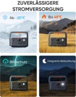 Jackery Explorer 500 V2 Tragbare Powerstation, 512Wh Solargenerator 230V/500W (Spitze 1000W) mit Schnellladung, LiFePO4 Akku 6000 Zyklen, Solargenerator für Camping, Wohnmobil, Notfälle, Reisen